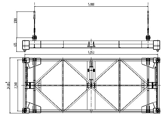 20FT & 40FT Semi-Automatic Mechanical Container Spreader for Container Lifting